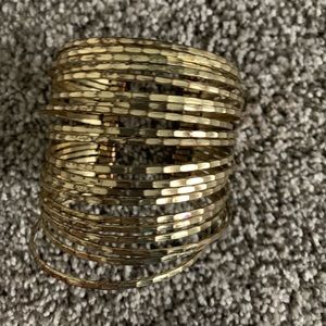 Gold stacked bangle